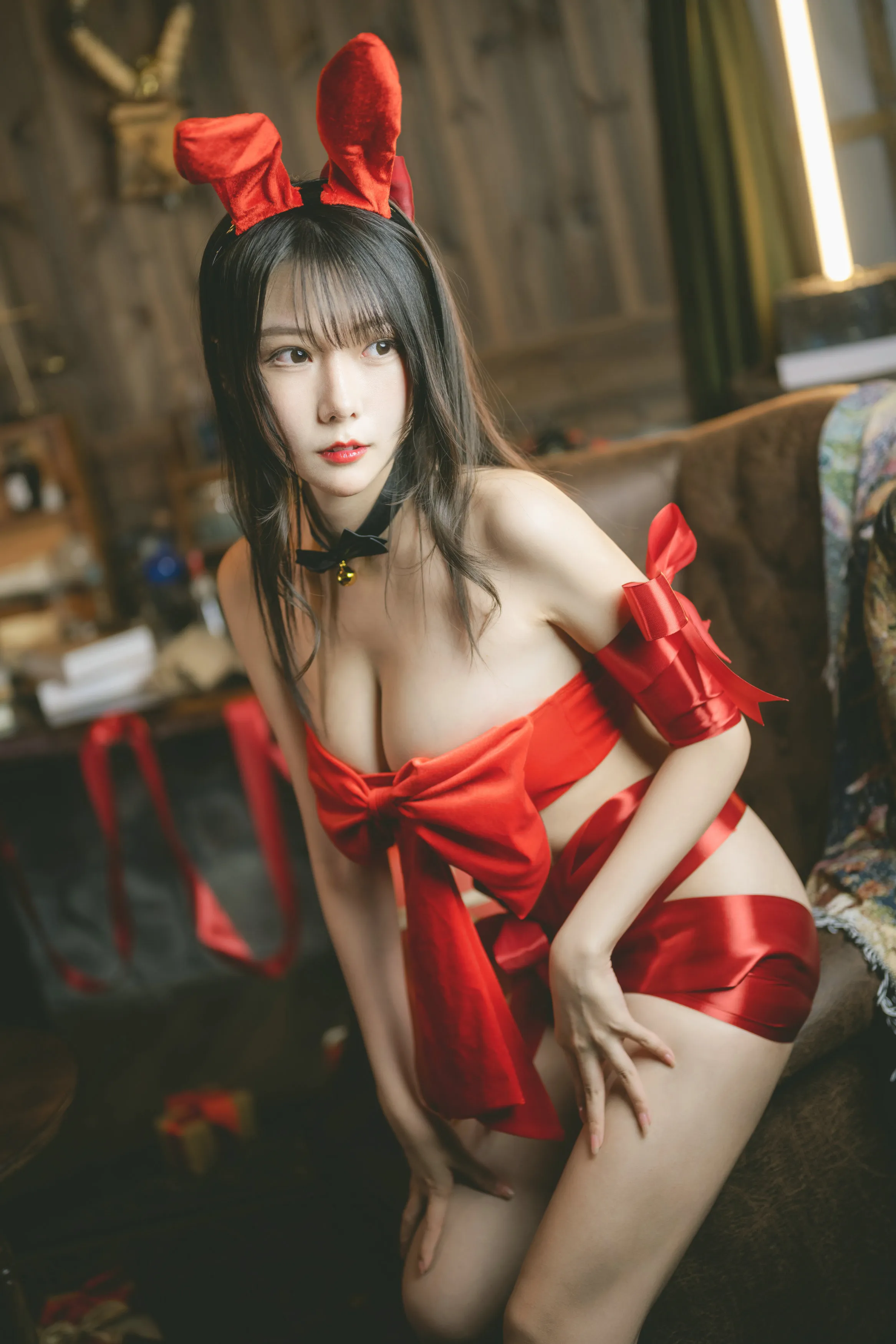 【网路收集系列】香草喵露露《 红色丝带礼物 》VIP福利帖【54P】