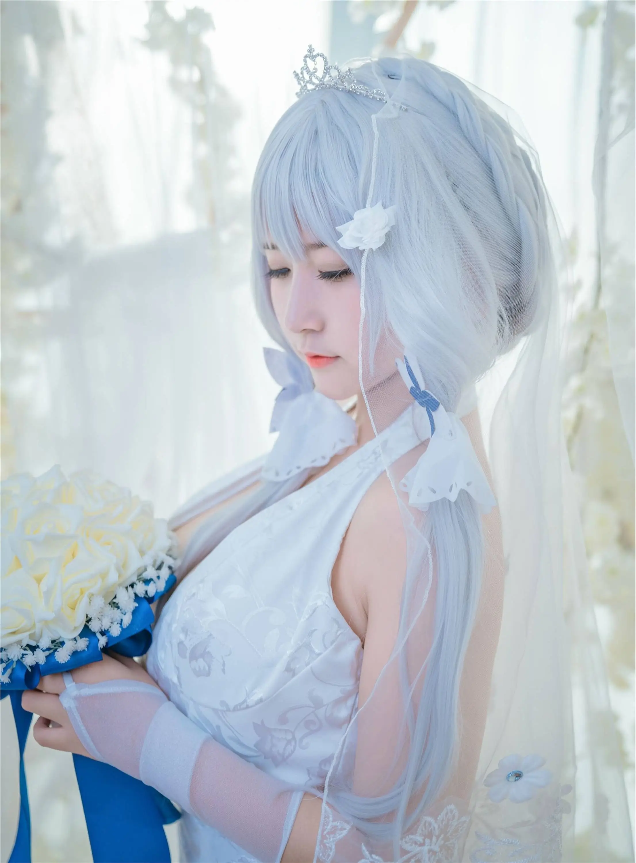 【网路收集系列】福利姬 猫九酱《 碧蓝誓约 婚纱 》VIP福利帖【95P】