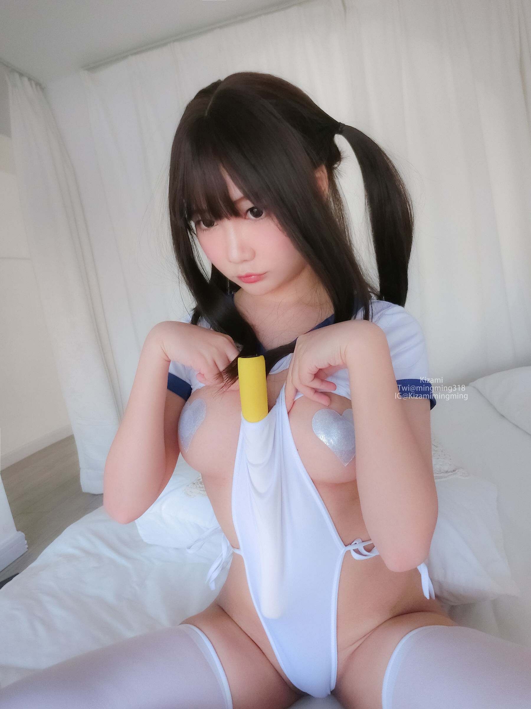 【网路收集系列】福利姬 铭铭Kizami《 按钮拉力棒 》VIP福利帖【41P】